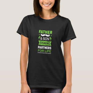 T-shirt Vêtements de père et fils partenaires de pêche pou