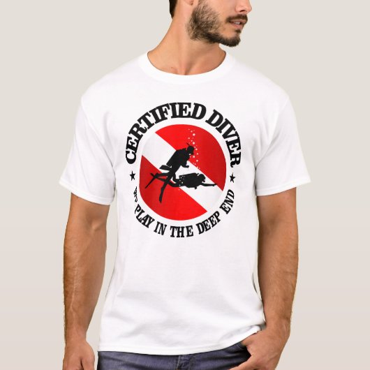 T-shirt Vêtements de plongeur certifiés (Deep End) (Devant)