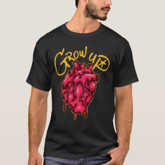 T-shirt vêtements de rue à cœur qui goutte
