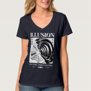 T-shirt Vêtements de rue au visage d'écho d'illusion surré
