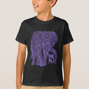 T-shirt Vêtements de sensibilisation à l'éléphant violet H