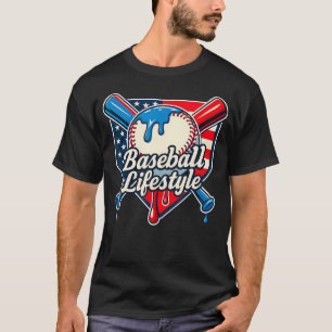 T-shirt Vêtements de style de vie de baseball pour jeunes