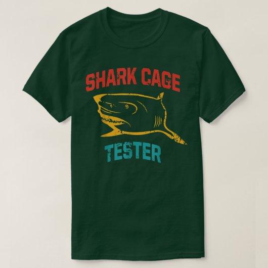 T-shirt Vêtements de Tester de cage de requin (Design devant)