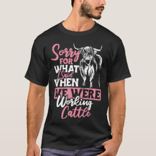 T-shirt Vêtements de vache des Highlands Éleveur de bovins
