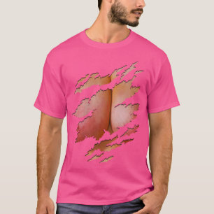 T-shirt Vêtements Déchirés Drôles Révélant L'illusion De L
