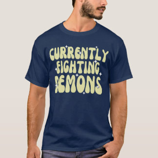 T-shirt Vêtements drôles de combat contre les démons pour 