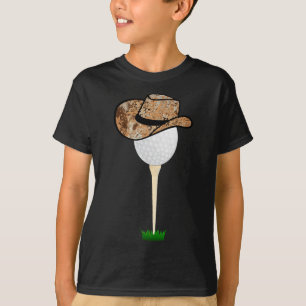 T-shirt Vêtements drôles de cowboy de golf Balle de golf d