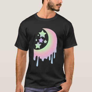 T-shirt Vêtements Esthétiques Pour Filles Pastel Moon Goth