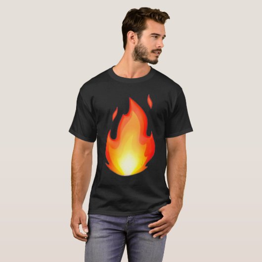 T-shirt Vêtements Feu Chaud Éclairage Affiche Chaleur De B (Devant entier)