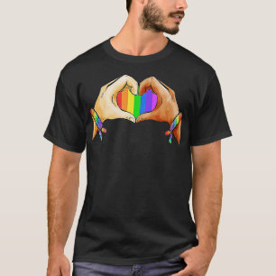 T-shirt Vêtements gay pride LGBT Arc-en-ciel Unité cardiaq