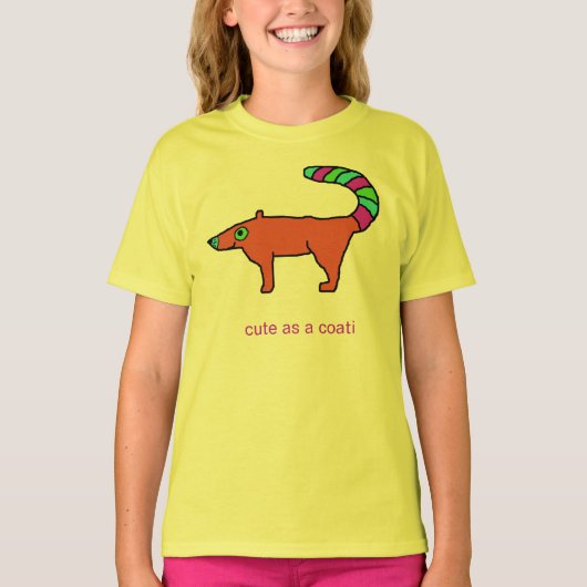 T-shirt Vêtements "mignons comme des coati" (Devant)