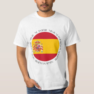 T-shirt Vêtements patriotiques avec drapeau d'Espagne