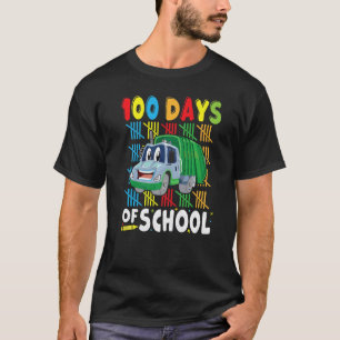 T-shirt Vêtements pour camion à ordures pour 100 jours d'é