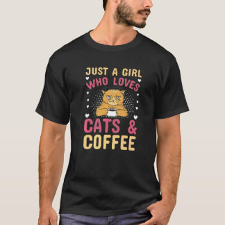 T-shirt Vêtements pour chats addict au café pour propriéta