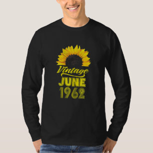 T-shirt Vêtements pour femmes tournesol Vintage juin 1962