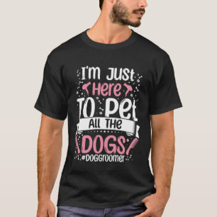 T-shirt Vêtements pour toiletteurs de chiens Toilettage de