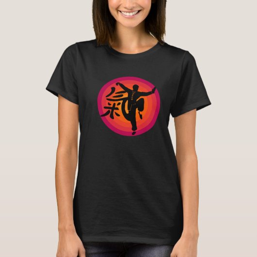T-shirt vêtements Qi Gong pour Tai Chi exercices avec Chig (Devant)
