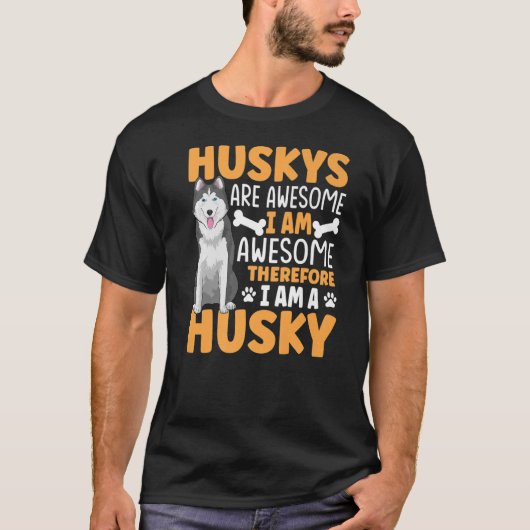 T-shirt Vêtements Sibériens Husky Chig Pour Propriétaire H (Devant)