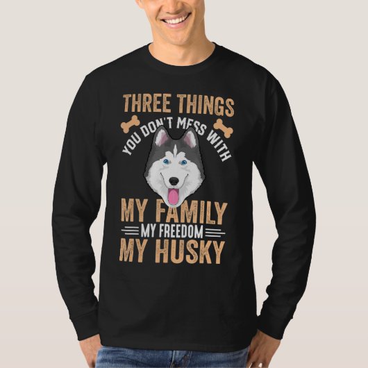 T-shirt Vêtements Sibériens Husky Chig Pour Propriétaire H (Devant)