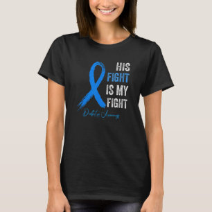T-shirt Vêtements T1D Son Combat Est Mon Combat Diabète de