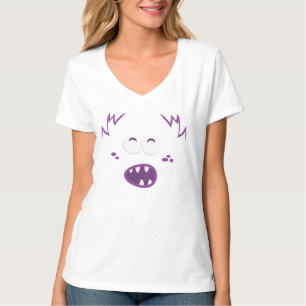 T-shirt Vêtements Visage de Monstre Violet