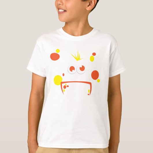 T-shirt Vêtements Visage Monstre Orange (Devant)