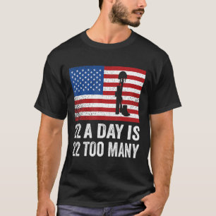 T-shirt Vétéran 22 Day Suicide Awareness