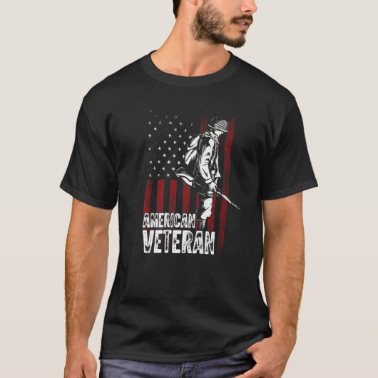 T-shirt Vétéran américain (Devant)