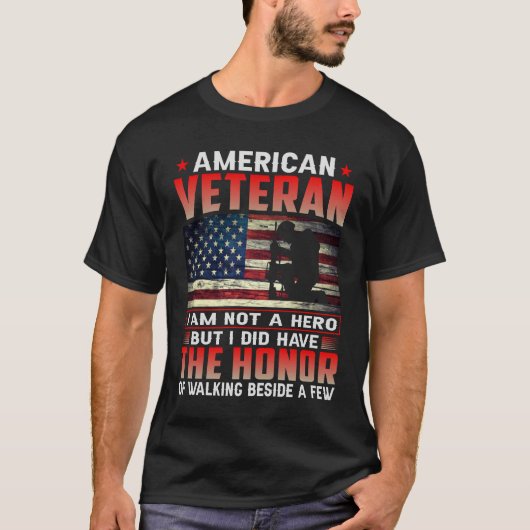T-shirt Vétéran américain (Devant)