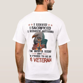 T-shirt Vétéran Américain, J'Ai Servi Je Sacrifié