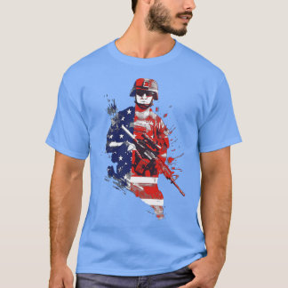 T-shirt Veteran American Flag