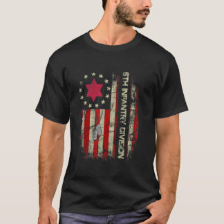 T-shirt Vétéran de la 6e division d'infanterie Drapeau USA
