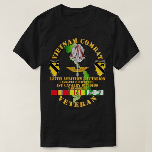 T-shirt Vétéran de la cavalerie de combat du Vietnam avec  (Design devant)