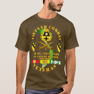 T-shirt Vétéran de la cavalerie de combat du Vietnam avec 