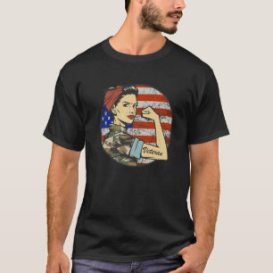 T-shirt Vétéran de l'armée américaine du drapeau Vétérinai