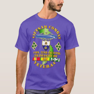 T-shirt Vétéran de l'infanterie de combat du Vietnam avec 