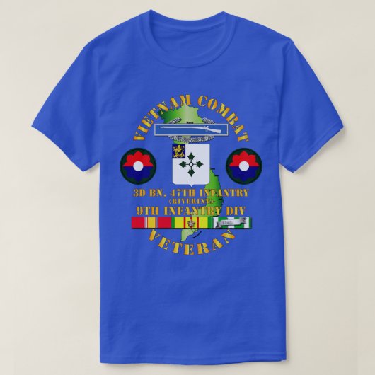 T-shirt Vétéran de l'infanterie de combat du Vietnam avec  (Design devant)