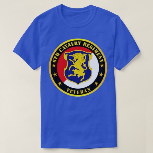 T-shirt Vétéran du 6e régiment de cavalerie (Design devant)