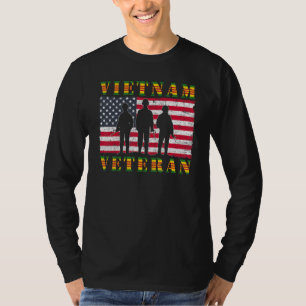 T-shirt Vétéran du Vietnam Drapeau américain Vétéran