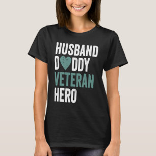 T-shirt Vétéran en détresse Mari Papa Vétéran Héros