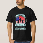 T-shirt Vétéran Être un papa et grand-père USA Anciens com (Devant)