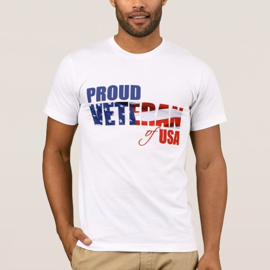 T-shirt Vétéran fier des Etats-Unis (Devant)