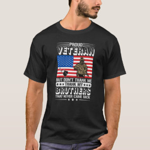 T-shirt Vétéran fier honore tous ceux qui ont servi le dra
