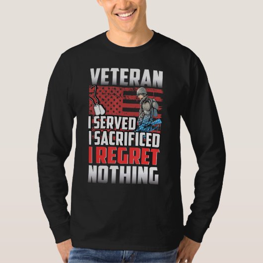 T-shirt Vétéran Je Regret Rien (Devant)