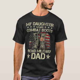 T-shirt Vétéran Jour Ma Fille Porte Des Bottes De Combat F