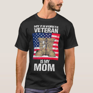 T-shirt Veteran Mom Proud Son Kids Veterans Day US Veteran
