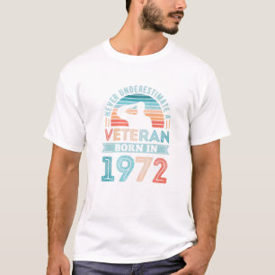 T-shirt Vétéran Né En 1972 50E Anniversaire Cadeau Soldat