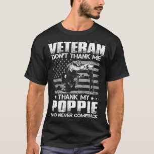 T-shirt Vétéran ne me remercie pas Merci mon POPPIE qui ne