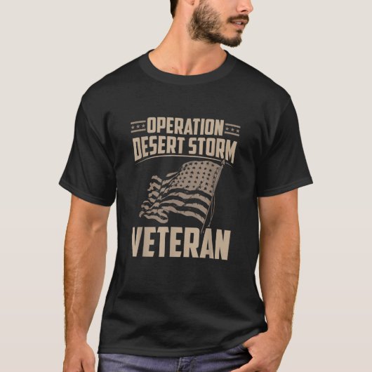 T-shirt Vétéran Opération Chemise Tempête du désert Tee - (Devant)