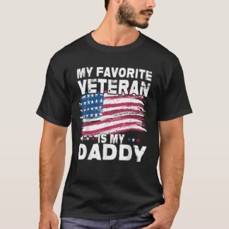 T-shirt Vétéran Père Favori Vétérinaire Est Mon Papa Fier
